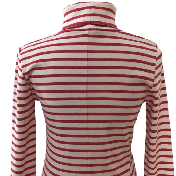 J Crew Red White Striped Turtleneck Cotton Dress Size Small New - Picture 9 of 13